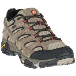 MERRELL Men's Moab 2 Waterproof Low Hiking Shoes, Wide, Bark Brown -Shoe Serie Shop 2023799 201 alt1