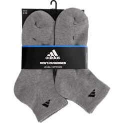 ADIDAS Men's Athletic Quarter Socks, 6 Pack -Shoe Serie Shop 2025812 004 alt2