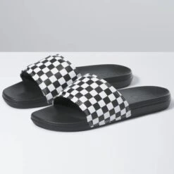 VANS Men's Checkerboard La Costa Slide-On Slides -Shoe Serie Shop 2080506 101 alt2