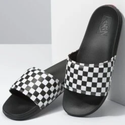 VANS Men's Checkerboard La Costa Slide-On Slides -Shoe Serie Shop 2080506 101 alt4