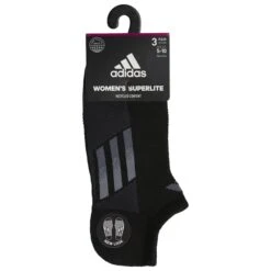 ADIDAS Women's Superlite 3-Stripe No Show Socks, 3 Pack -Shoe Serie Shop 2082050 001 alt5