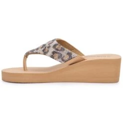 OLIVIA MILLER Women's Animal Print Wedge Sandals -Shoe Serie Shop 2087791 205 alt2
