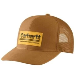 CARHARTT Men's 105693 Canvas Mesh-Back Outdoors Patch Cap